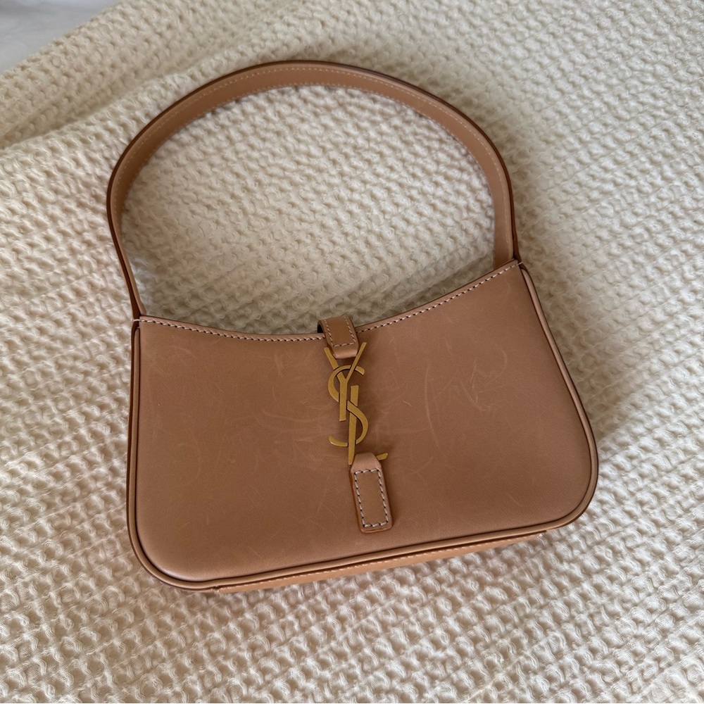 Saint Laurent YSL Mini Hobo Bag 5 a 7 Brown Leather
